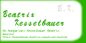 beatrix kesselbauer business card